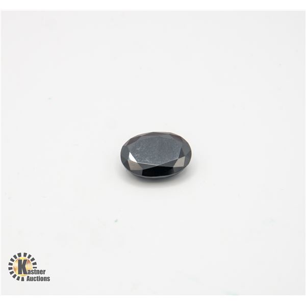 6.73 CTS LOOSE OVAL CUT BLACK DIAMOND COMES W COA
