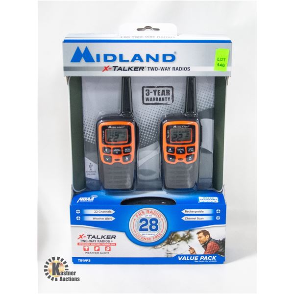 BRAND NEW MIDLAND 22CH 2-WAY RADIOS