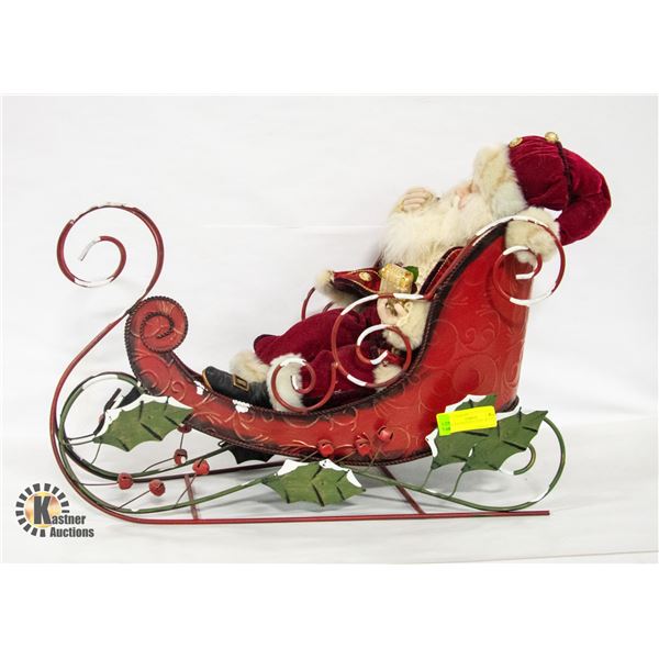 SANTA IN SLEIGH 3 1/2 FT X 1 1/2 FT