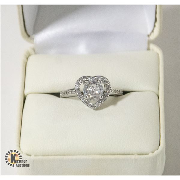 BEBOLD CZ SOLITAIRE PLATINUM