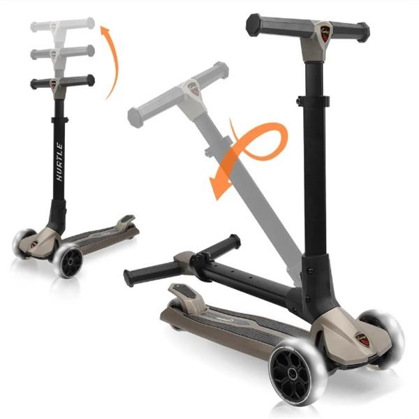 BRAND NEW PYLE 4 WHEEL FOLDABLE KID SCOOTER BLACK