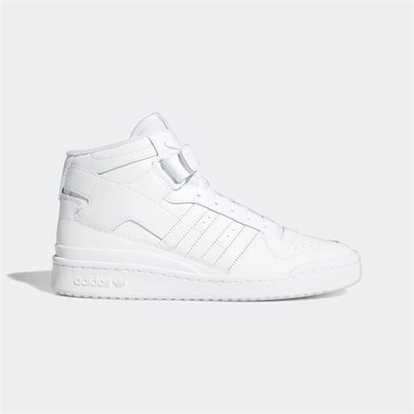 NEW ADIDAS MEN'S FORUM MID SNEAKER WHITE SZ 19