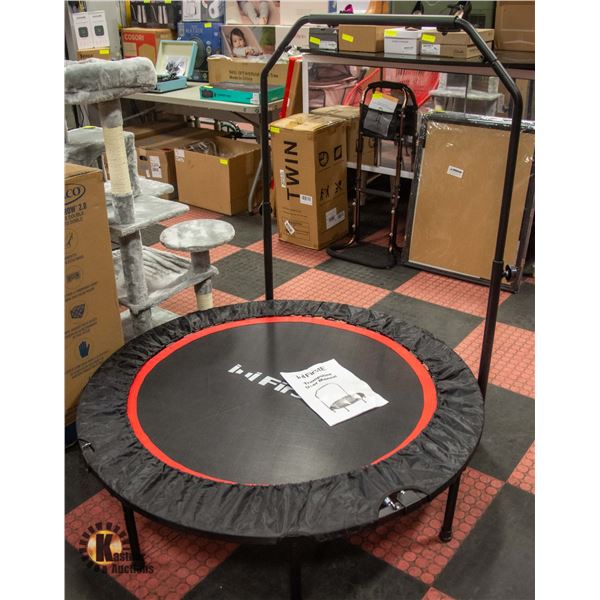 FIRSTE EXERCISE TRAMPOLINE WITH HAND RAIL
