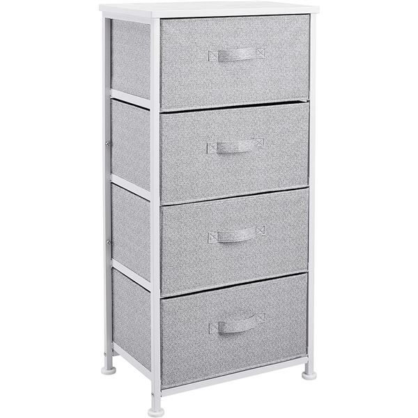 NEW AMAZON BASIC FABRIC 4 DRAWER STORAGE ORGANIZER