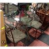 Image 1 : METAL AND GLASS TABLE WITH 4 CHAIRS