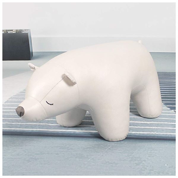 BRAND NEW KIDS OTTOMAN BEAR - WHITE