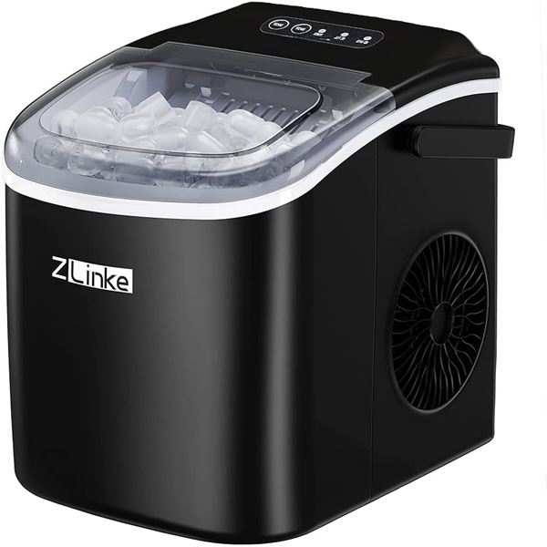 NEW ZLINKE COUNTERTOP ICE MAKER - BLACK