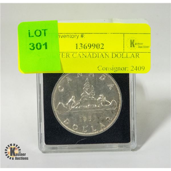 1957 SILVER CANADIAN DOLLAR