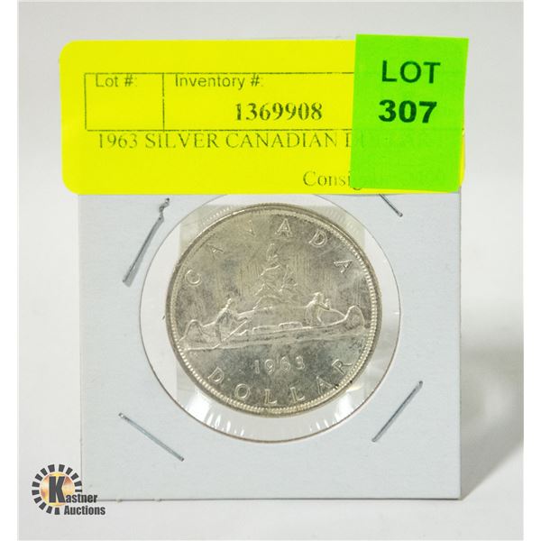 1963 SILVER CANADIAN DOLLAR