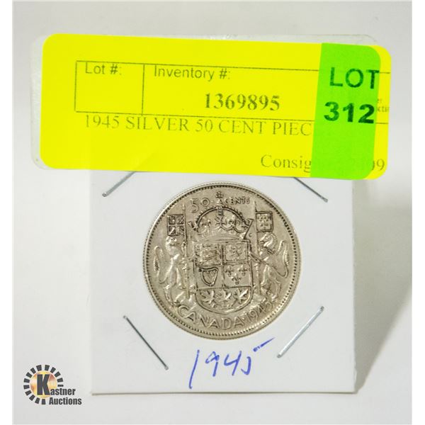 1945 SILVER 50 CENT PIECE