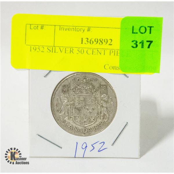 1952 SILVER 50 CENT PIECE