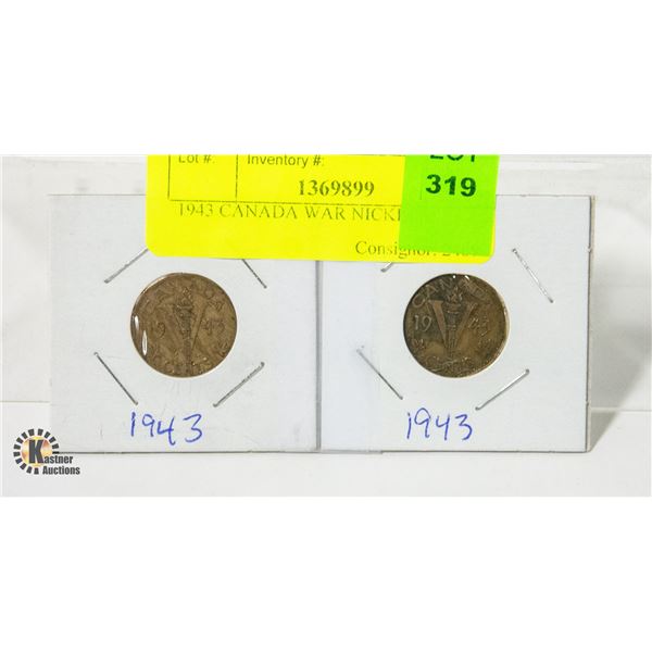 1943 CANADA WAR NICKELS