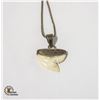 Image 1 : SHARK TOOTH AND CHAIN IN 925 SILVER NECKLACE