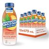 Image 1 : PACK OF 12 SNAPPLE ZERO PEACH TEA