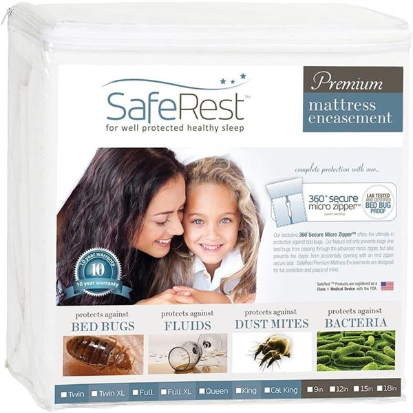 NEW SAFEREST QUEEN SZ PREMIUM MATTRESS ENCASEMENT