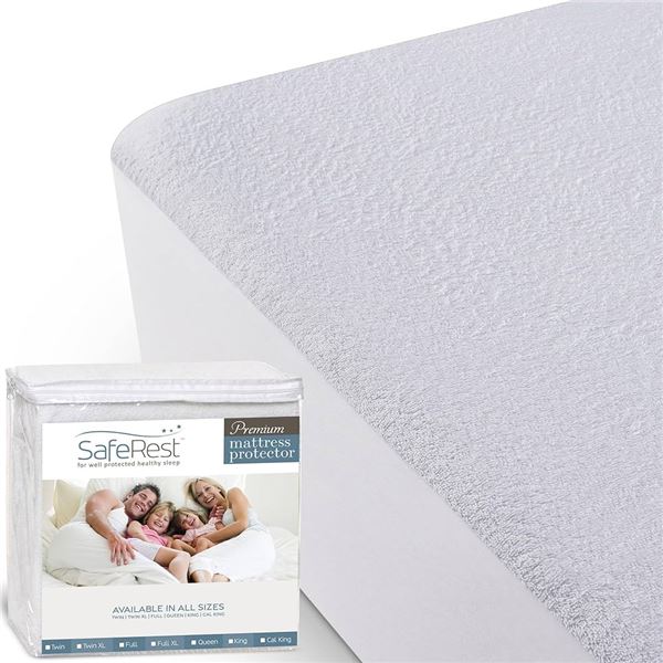 NEW SAFEREST WATERPROOF MATTRESS COVER WHITE