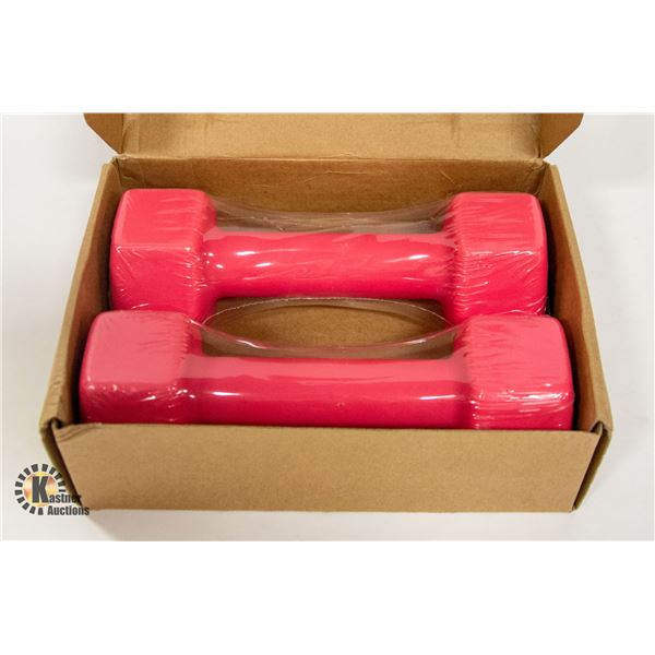 NEW 2 PACK OF NEOPRENE COATED 10LB DUMBBELLS