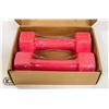 NEW 2 PACK OF NEOPRENE COATED 10LB DUMBBELLS