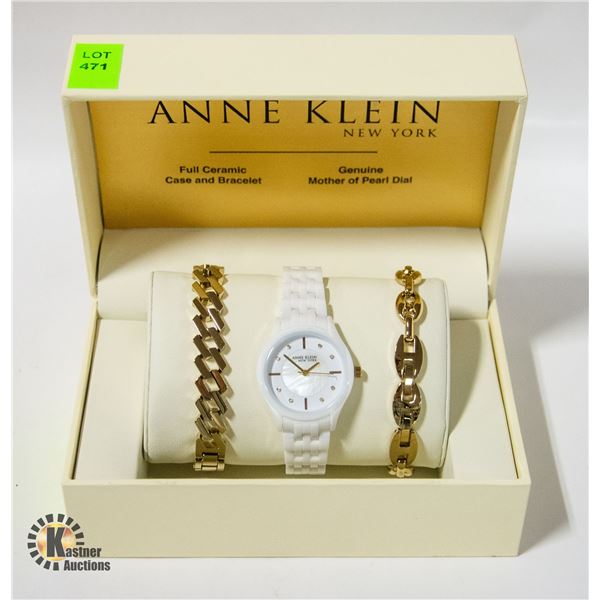 NEW ANNE KLEIN NEW YORK WATCH AND BRACELETS