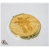 VINTAGE INUKSHUK BOX ELDER BURL COMPACT MIRROR