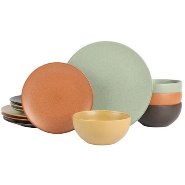 NEW GIBSON HOMEWARES GE CAPETOWN 12 PC DINNERWARE