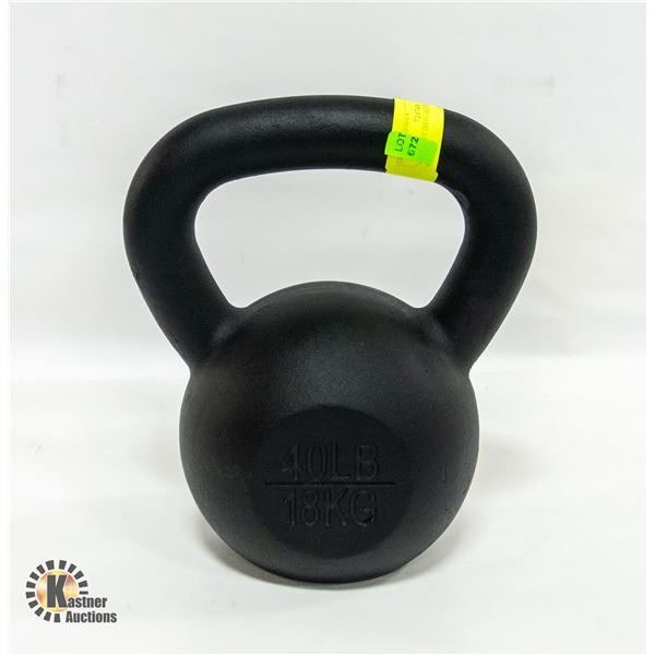 NEW CAST IRON 40LBS KETTLEBELL WEIGHT
