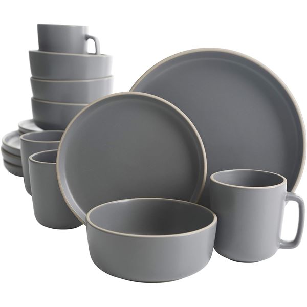 NEW GIBSON HOMEWARES 16 PC DINNERWARE SET ROUND