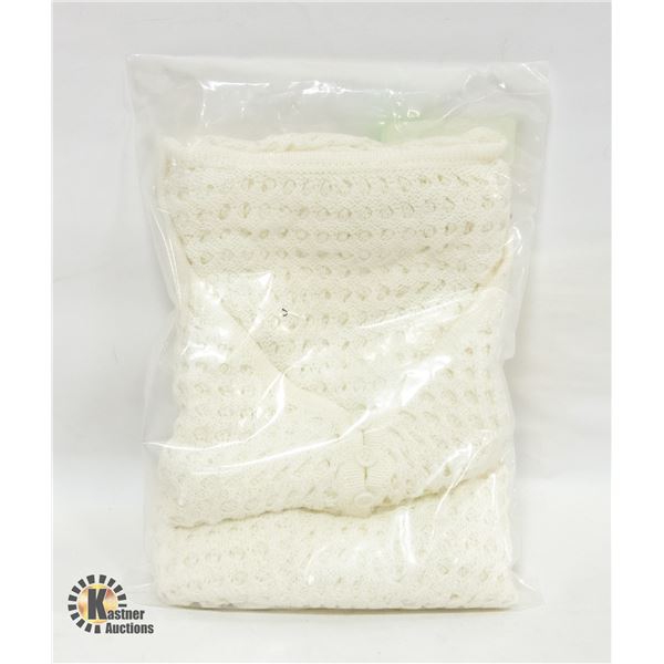 NEW JFAN BATHING SUIT COVER UP WHITE ONE SIZE FITS