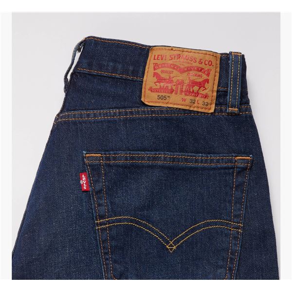 NEW LEVI STRAUSS & CO 505 REGULAR JEANS 38W 34L