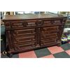 LARGE SOLID WOOD 8 DRAWER DRESSER 68" X 20" X 43"