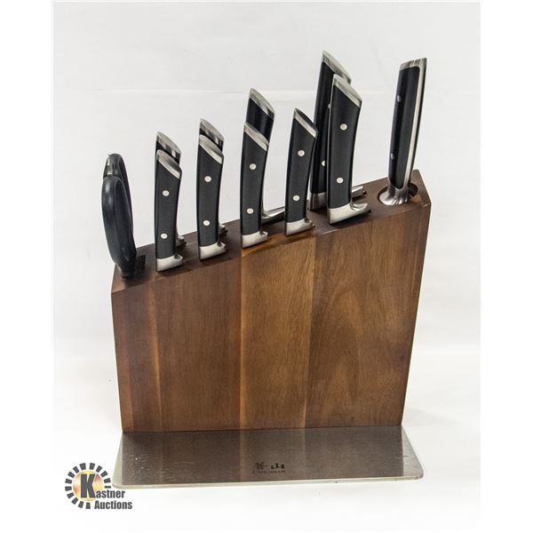 CANGSHAN RAINIER 12 PC GERMAN STEEL ACACIA &