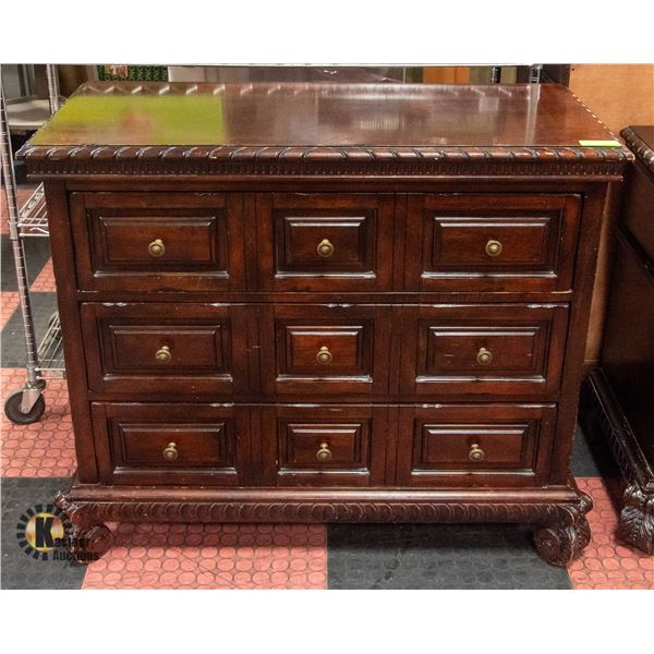 ESTATE 3 DRAWER SOLID WOOD DRESSER 41" X 18" X 35"