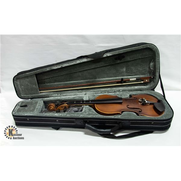 NEW IN CASE EASTAR VIOLIN WITH TUNER &