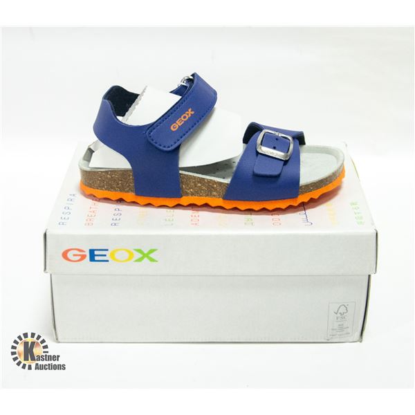 NEW KIDS GEOX RESPIRA BLUE/ORANGE SANDALS SIZE 5.5