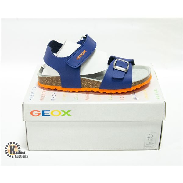 NEW KIDS GEOX RESPIRA BLUE/ORANGE SANDALS SIZE 10