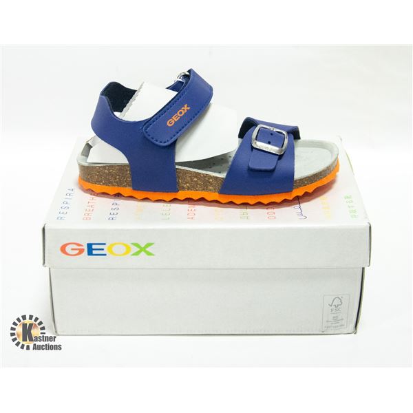 NEW KIDS GEOX RESPIRA BLUE/ORANGE SANDALS SIZE 9