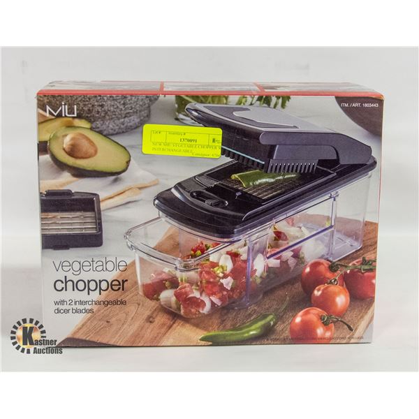 NEW MIU VEGETABLE CHOPPER W/ 2 INTERCHANGEABLE