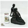 Image 1 : BRONZE STYLE STATUE OF MAN & WOMAN