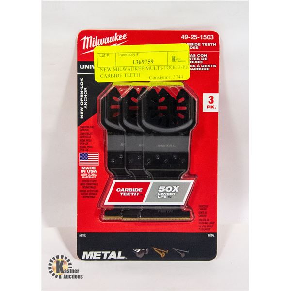 NEW MILWAUKEE MULTI-TOOL 3-PK CARBIDE TEETH