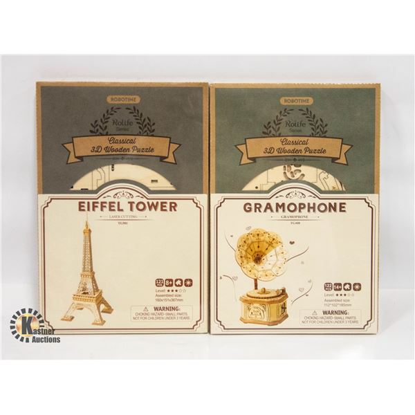 SEALED 2 ROBOTIME 3D WOODEN PUZZLE'S