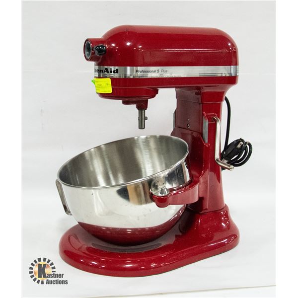 KITCHENAID PROFFESSIONAL 5 PLUS RED MIXER