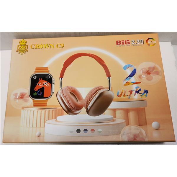 NEW CROWN C9 ULTRA 2 BIG 2.20" SMARTWATCH SET