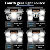 Image 4 : 4 PACKS-RECHARGEABLE 5 LED HEADLAMP: 4 MODES,