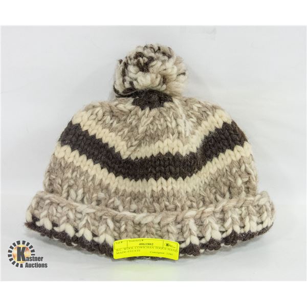 B.C. WOOL COWICHAN TOQUE HAND MADE-ESTATE