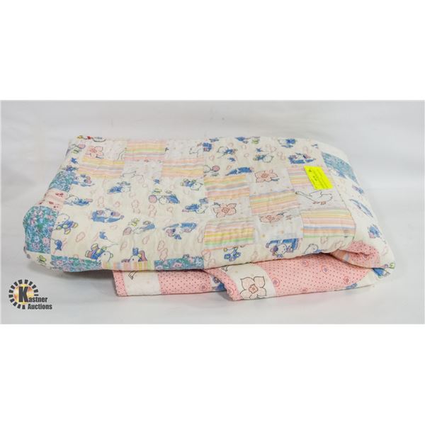 HANDMADE PATCHWORK QUILT KIDS SIZE-ESTATE
