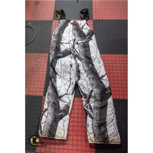 MENS XL INSULATED CAMO WINTER BIB COVERALLS/