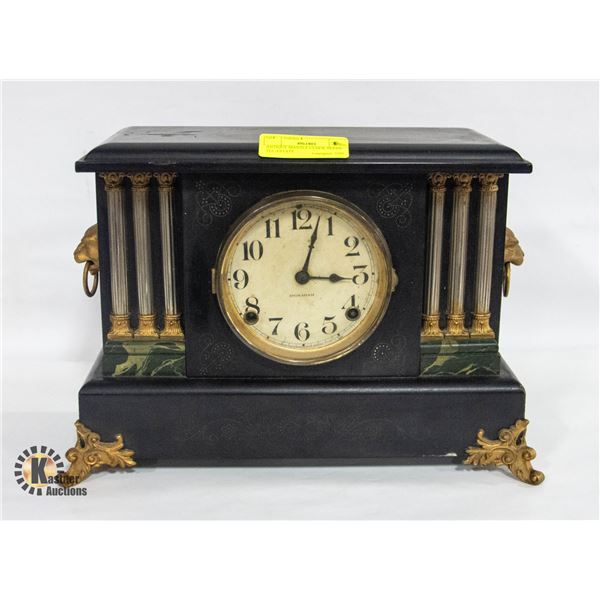 ANTIQUE MANTLE CLOCK NEEDS TLC-ESTATE