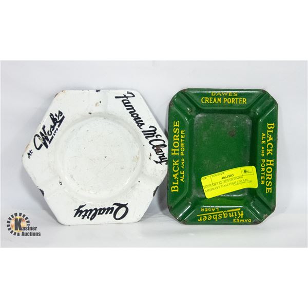 1950'S METAL ADVERTISING ASHTRAYS TOGETHER-ESTATE