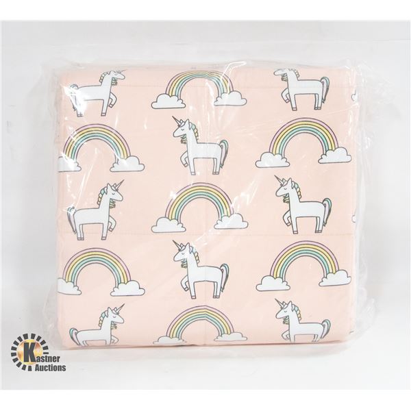 KIDS WEIGHTED BLANKET 3 POUND UNICORN