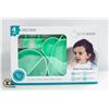 GRABEASE SILICONE BOWL PLATE CUTLERY SET GREEN
